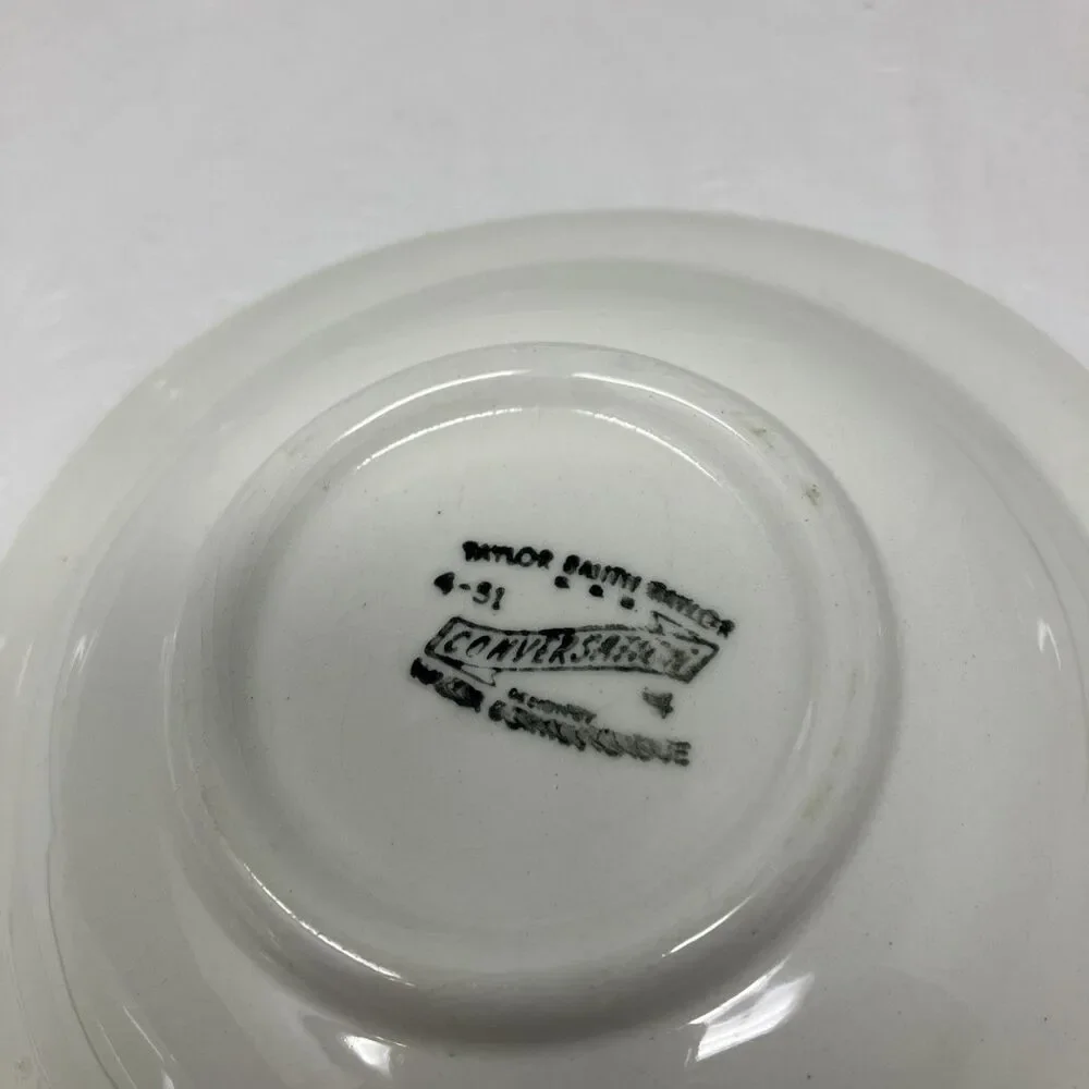 Taylor Smith Taylor Conversation Day Lily Bowls Lot Of 4 Berry Desert & 3 Cereal